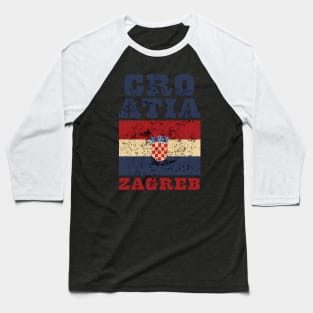 Flag of Croatia Baseball T-Shirt